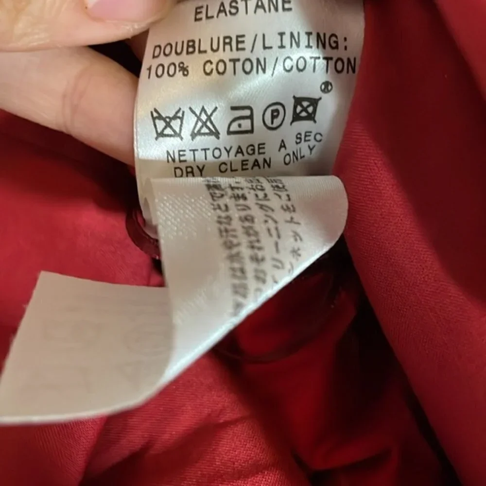 NWT Paule Ka Paris Red Silk Bow Dress size 42 - Picture 8 of 9